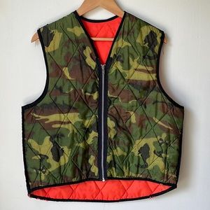 Vintage quilted reversible hunting vest